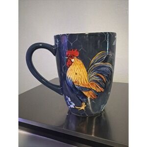 Certified International by Susan Winget Golden Rooster Indigo Mug